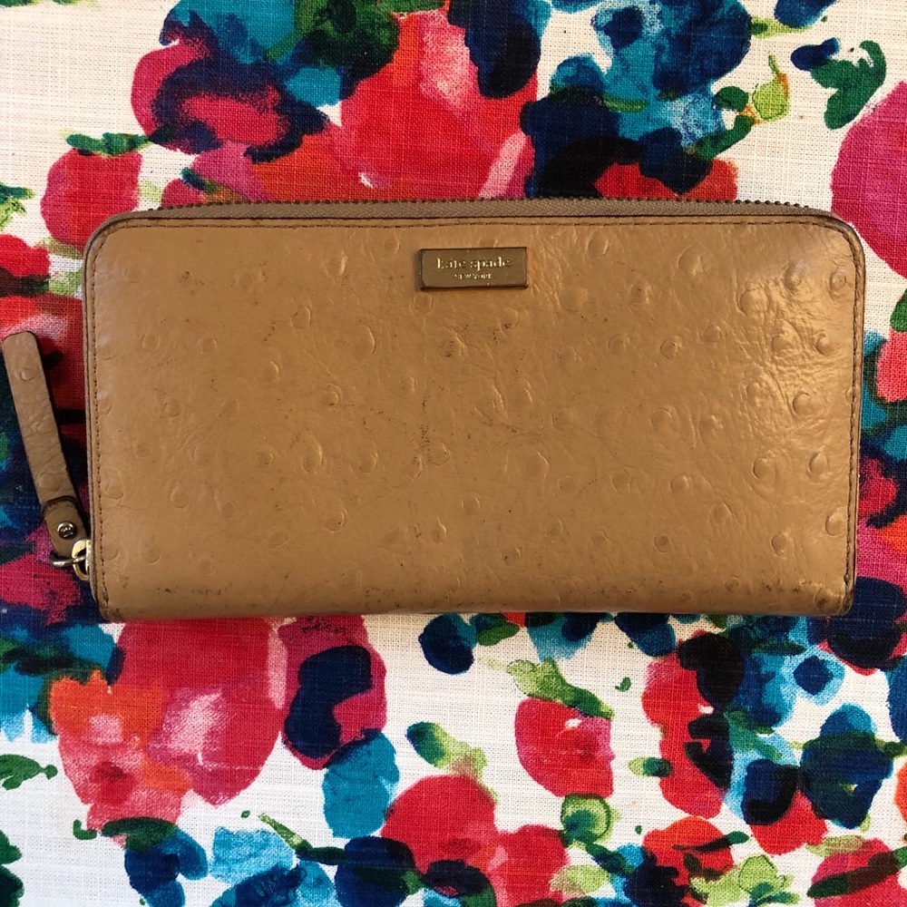 Kate Spade tan leather wallet